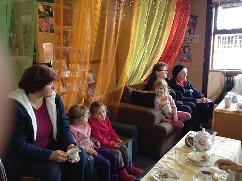 Peacehaven residents visiting Ranui Kindergarten as part of Peacehaven Village's Intergenerational Programme