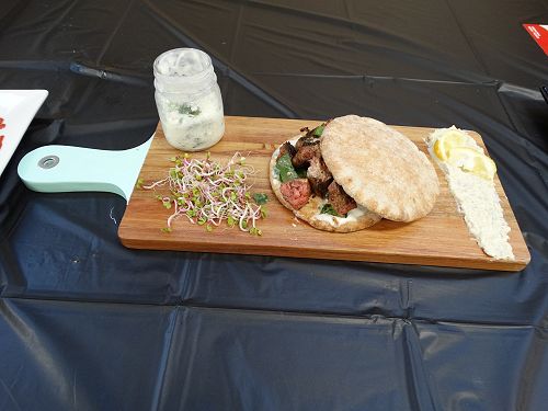 Gyros with home made mint yoghurt sauce