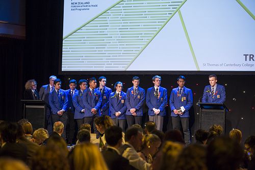 Tribal from STC getting award at Te Papa