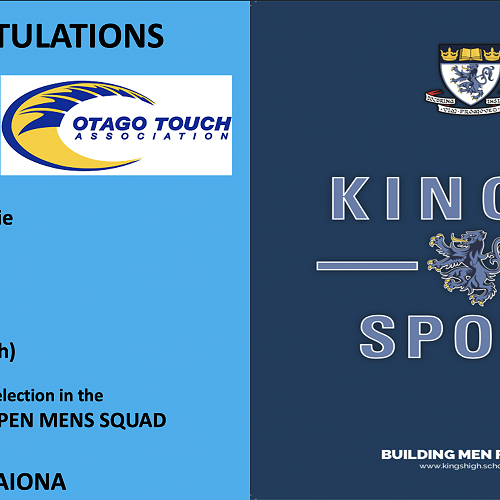 Congratuations on your selection to the Otago Touch Open Mens Squad