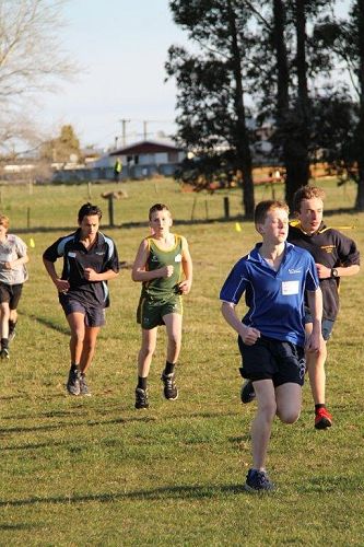 Jed Tisdall competes in the North Otago Primary Schools Cross Country.