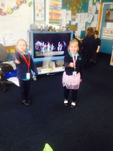 Emily and Eva  practising their poi On Stage, Action Stations.