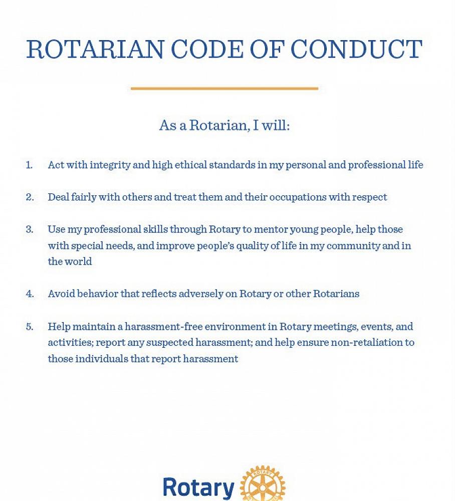 Rotarian's Code of Conduct