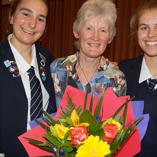 Alice Moran, Colleen Hokianga and Charlotte Becconsall-Ryan at the Sports Awards Evening. 