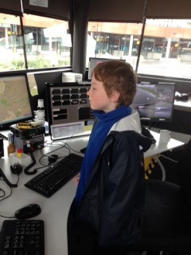 Tyler at the Bus Exchange Control Room