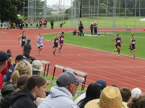 Lachlan List competing at the NZSS Track & Field Championships in Tauranga December 2020