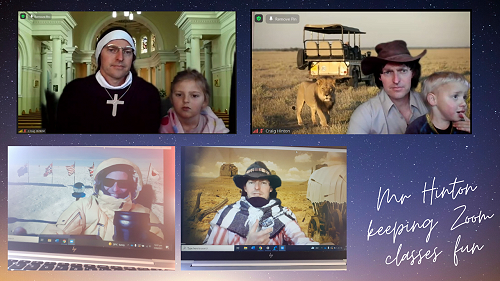 Mr Hinton mixing it up during his Zoom sessions