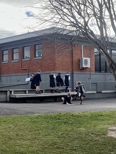 Look! I can measure like a pro with my feet, hands and ruler!