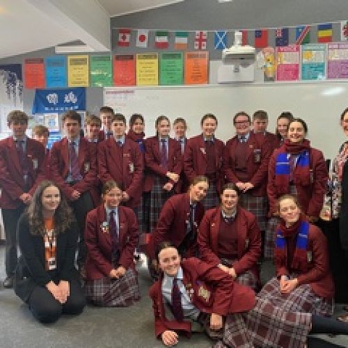 Mrs Konings Yr 11 RE  class with Katie from World Vision