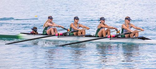Novice four in the start zone