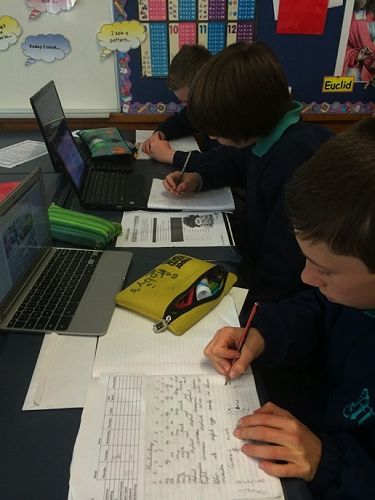 Y 7 & 8 Students in class