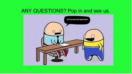 We are here to help!