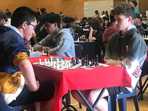 Jeremy Coombe in action at the Chess Power Tournament