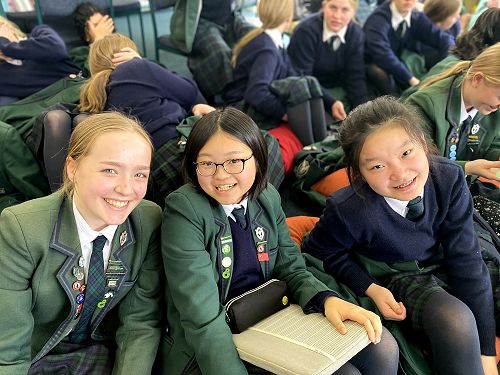 The Year 10 crowd soaking up the speech-making