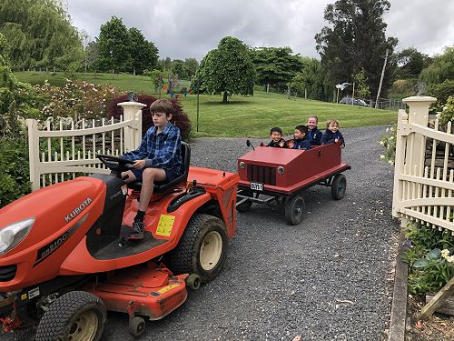 Guy Byfield giving tractor rides