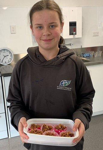 Jaylee, with the yummy baking she made