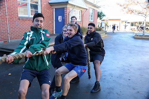 MCBB - Omar, Luke, Caleb with Sione at the back