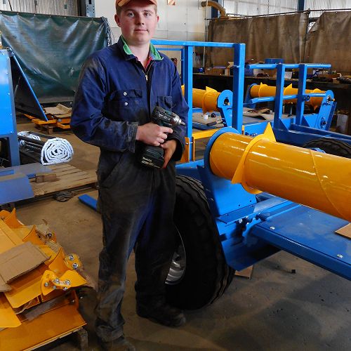 Reid Sullivan on work experience at  B J Scarlett Ltd