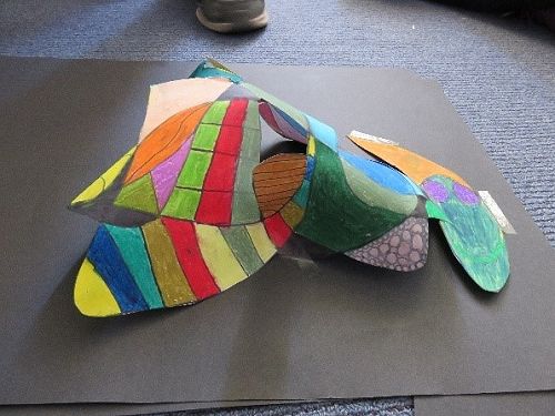 3D sculpture inspired by the artist Frank Stella.