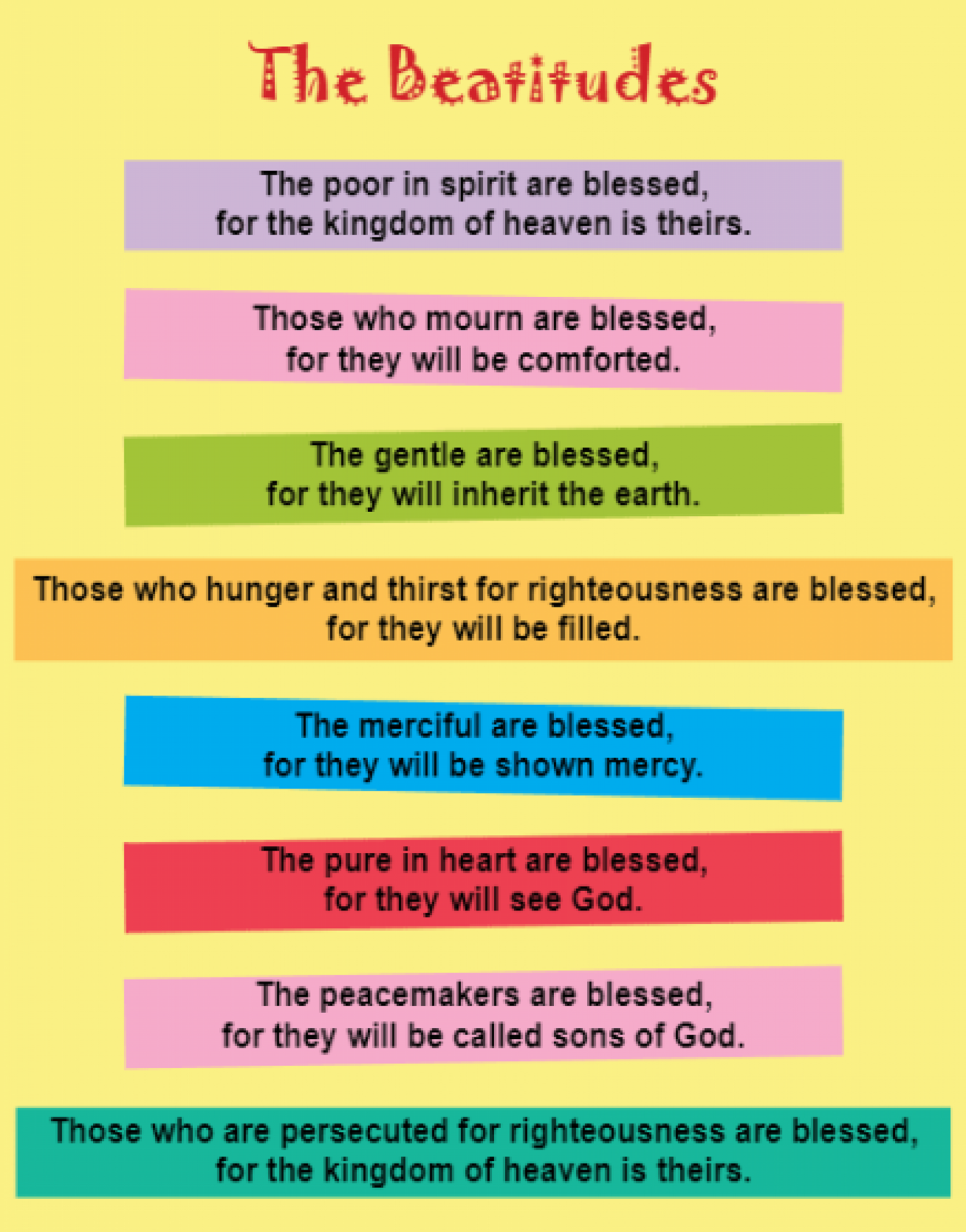 beatitudes for kids catholic