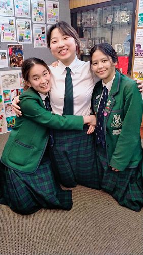 Judy, Amber (International Prefect) and Michelle