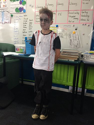 Kade dressed in his book character costume