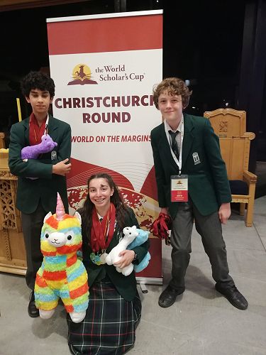 Misha Pavlov 9WWTA, Elle Ilkiw 9WSME and Grady Kenix 10SBYS at the event