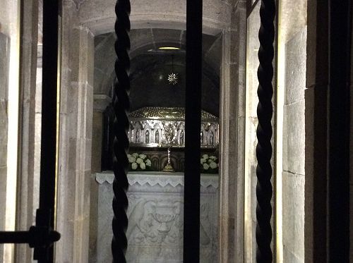 Day 26 Silver casket reputed to hold relics of St James in Santiago Cathedral