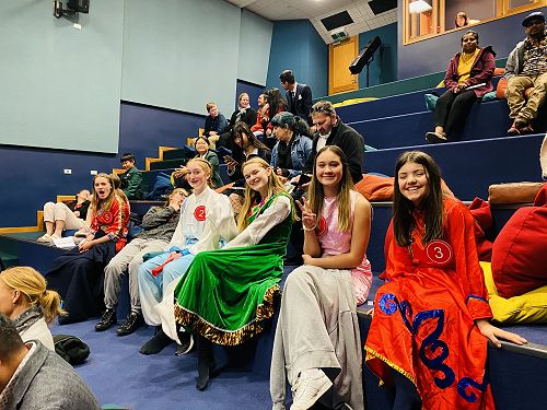 Students wait for prize giving