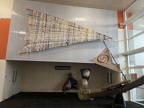 OJC collaborative art by foundation ākonga in entranceway