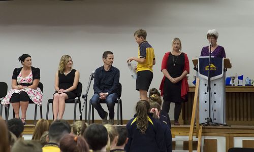 Mrs Heaphy read out the Year 5-6 Class Excellence certificates