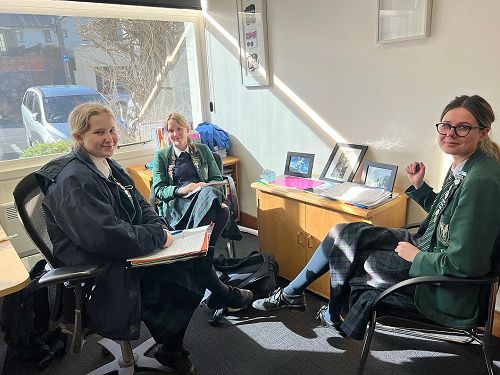 Debating Team preparing for their moot