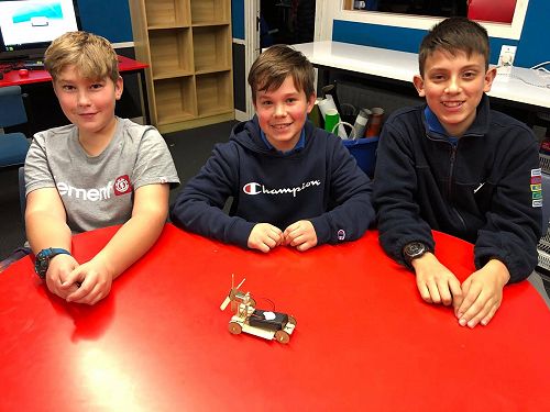 Winners of the Y7/8 Canty Tech Challenge - Riley, Samuel and Taylor
