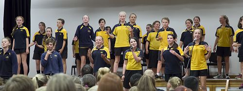 Our senior choir in full voice