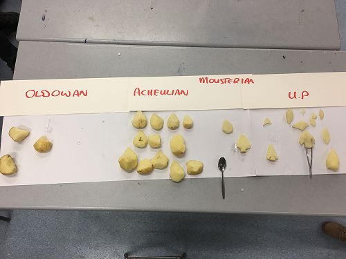 Prehistoric stone tools 