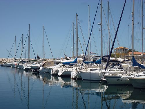 The view from my restaurant table at Sausset-les-Pins