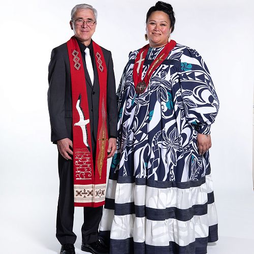 President Rev Peter Taylor and Vice President TeRito Peyroux-Semu