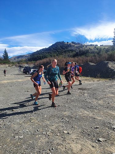 Columba team navigating the terrain 