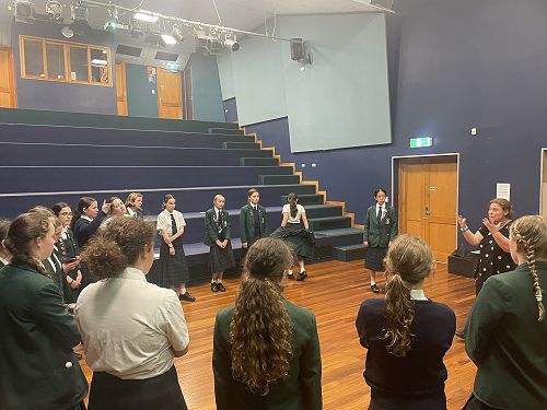 Warm ups with Ms Yelavich