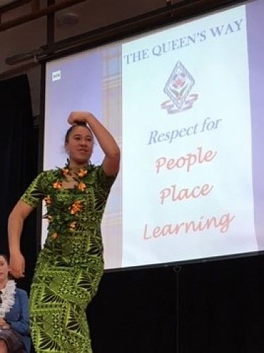 Tiara Nafatali performing in assembly