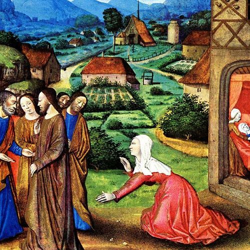 Canaanite Woman from Tres Riches Heures de Duc de Berry