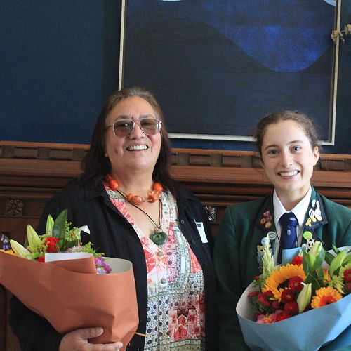 Dr Pōwhiri Rika-Heke and Elloise