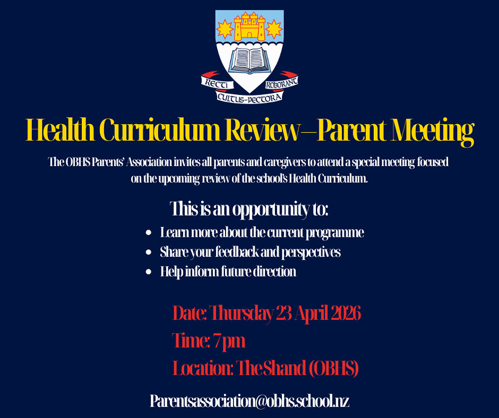 OBHS Parents' Association Meeting