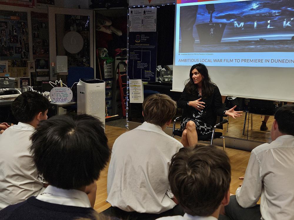 Filmmaker and Arts Coordinator, Pennie Hunt, talks with our Year 10 Film class.