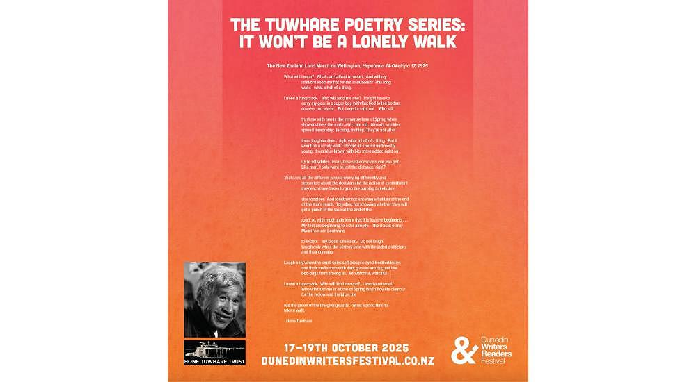 The Tuwhare Poetry Series: It Won’t be a Lonely Walk