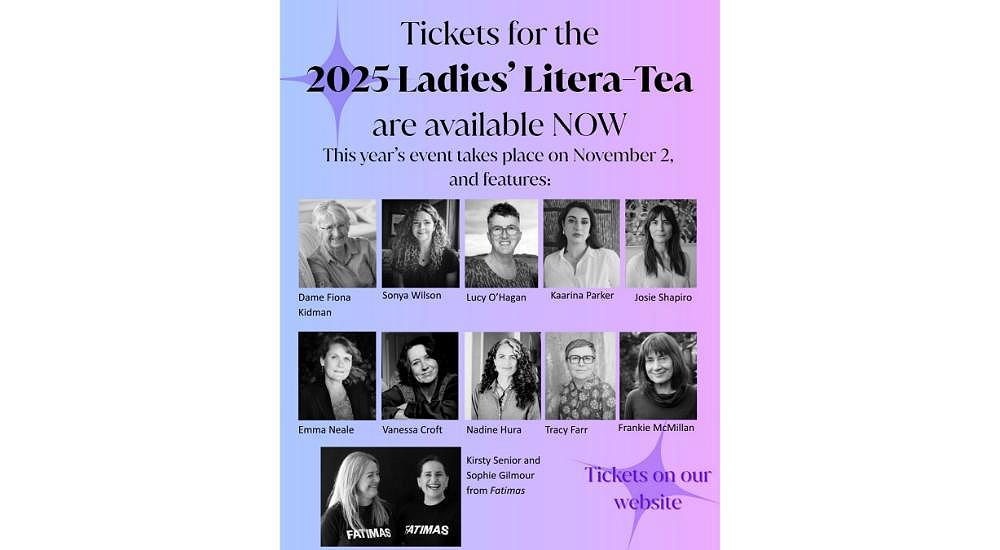 Two of our fabulous authors are in this year's The Women's Bookshop - New Zealand Ladies' Litera-Tea