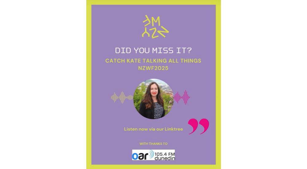 OARsome Morning Show - 22-08-2025 - New Zealand Young Writers Festival - Kate Schrader