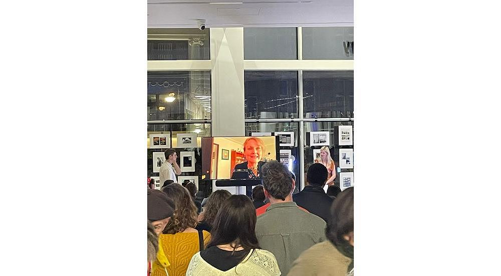 Our very own Emma Neale appearing here via video at the launch of the New Nottingham Journal!