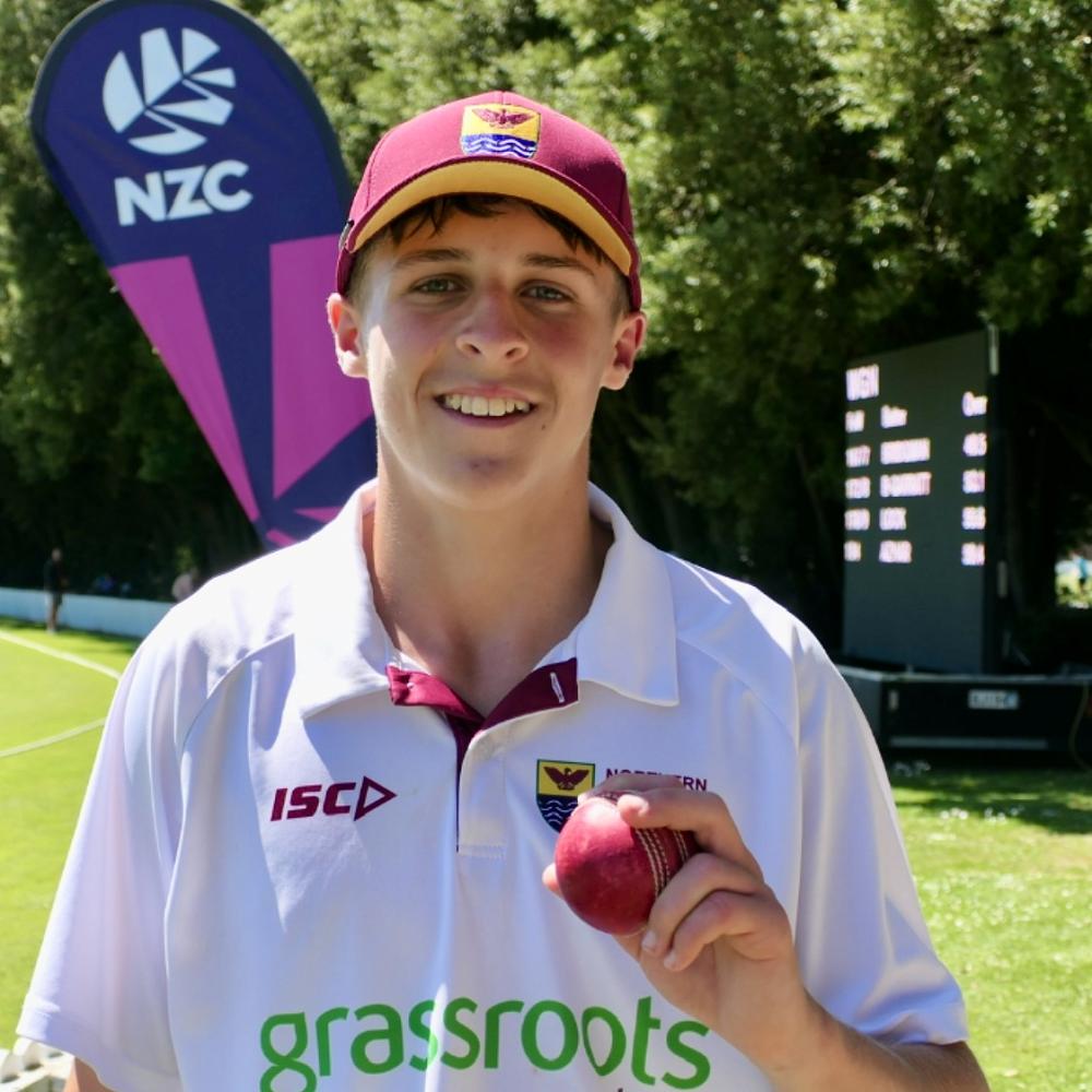 Jonah funnell year 11 excels at the nz u17 national cricket