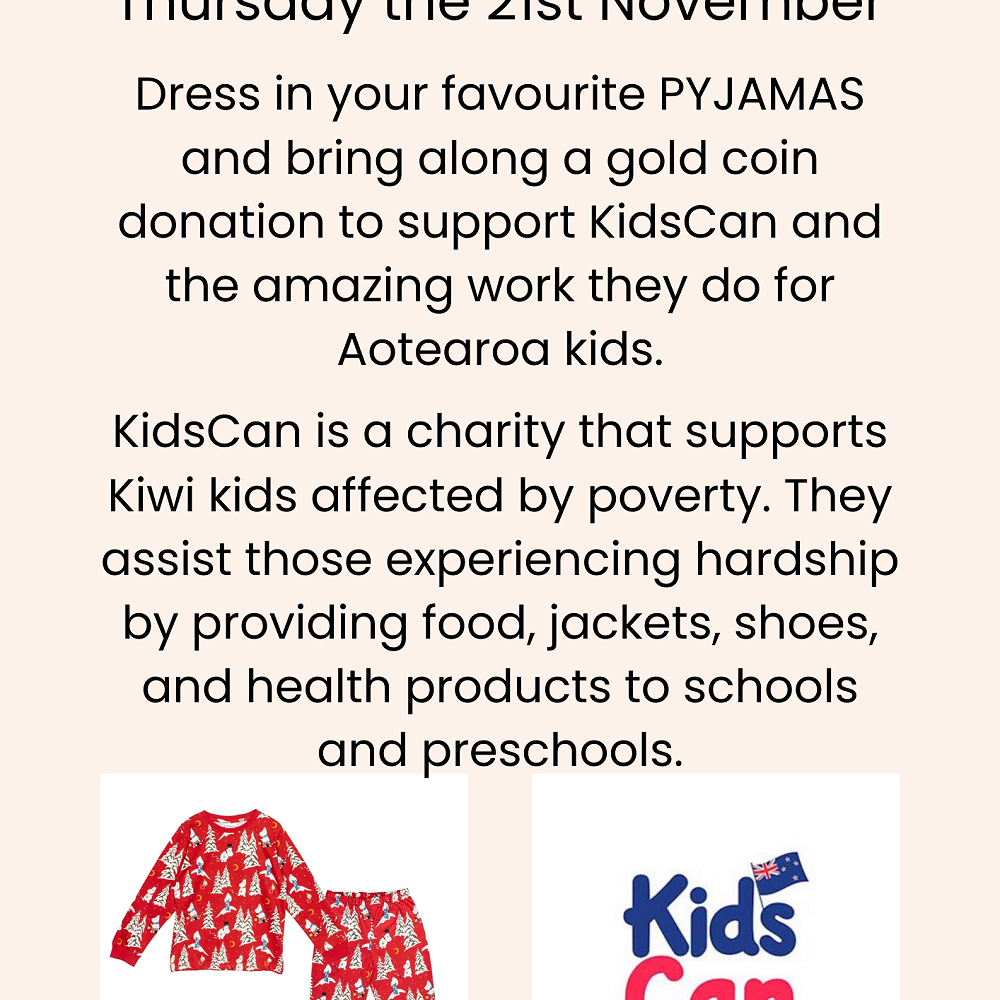 Pyjama Day for KidsCan — Term 4, Week 5 Newsletter 2024